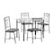 Monarch Specialties Dining Table Set, Small, 40 in. Rectangular, Kitchen, White Marble Look Laminate, Black Metal I 1014 - alternate 1